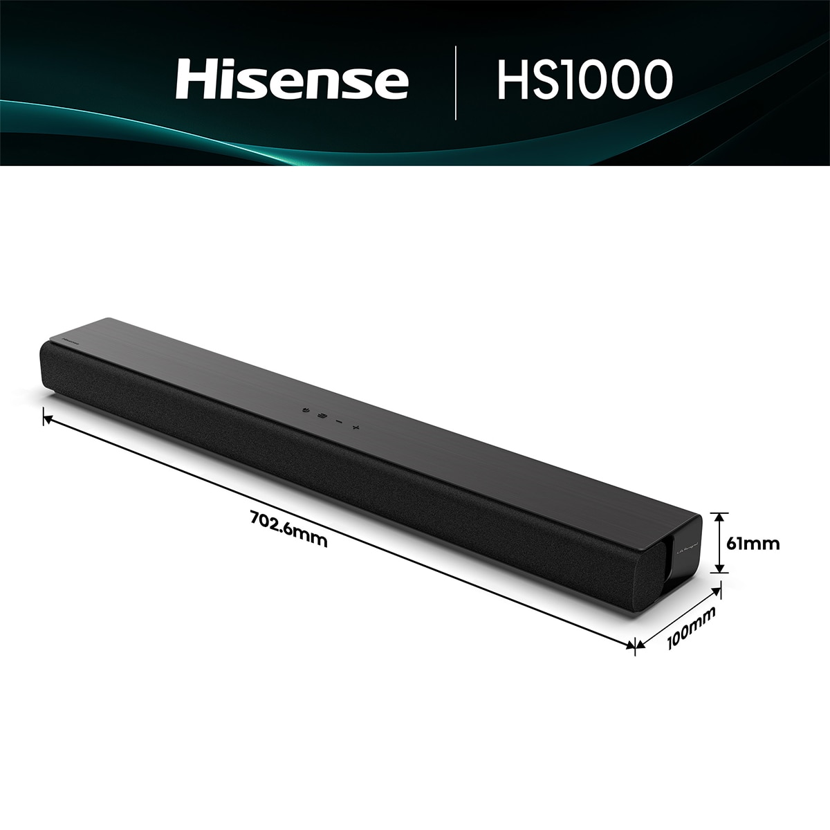 Barra de sonido Hisense HS1000, 2.0 120W Dolby Digital Plus Negro-3