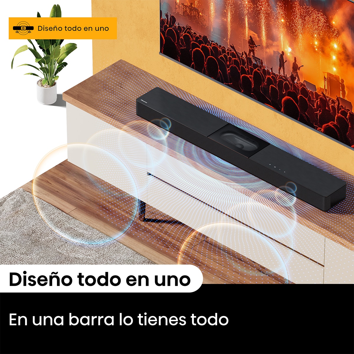 Barra de sonido Hisense HS-2000, 2.1, 240W, Dolby Digital, Subwoofer integrado Negro-5