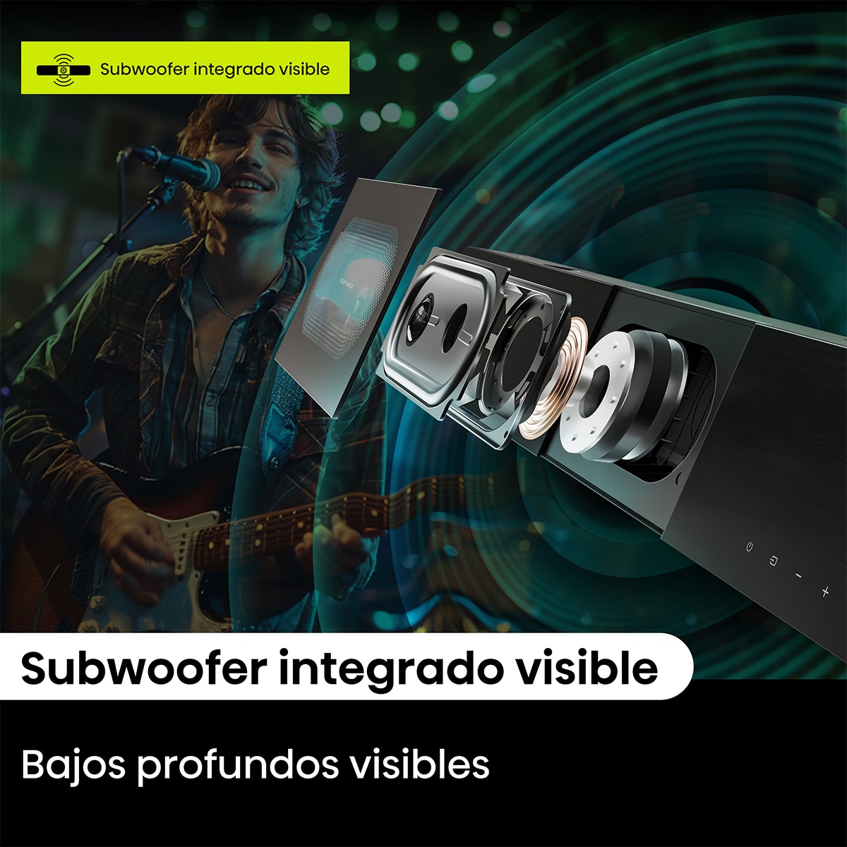 Barra de sonido Hisense HS-2000, 2.1, 240W, Dolby Digital, Subwoofer integrado Negro-6