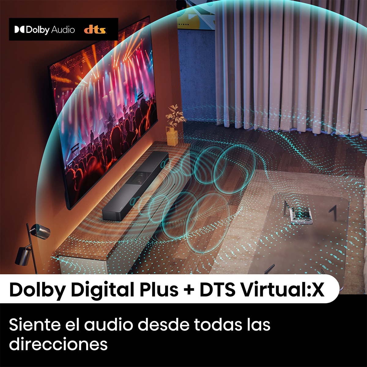 Barra de sonido Hisense HS-2000, 2.1, 240W, Dolby Digital, Subwoofer integrado Negro-8
