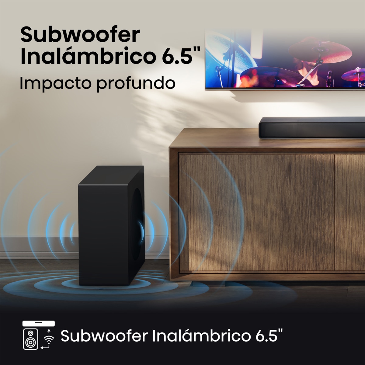 Barra de sonido Hisense AX3120Q, 3.1.2, 440W con subwoofer Negro-8