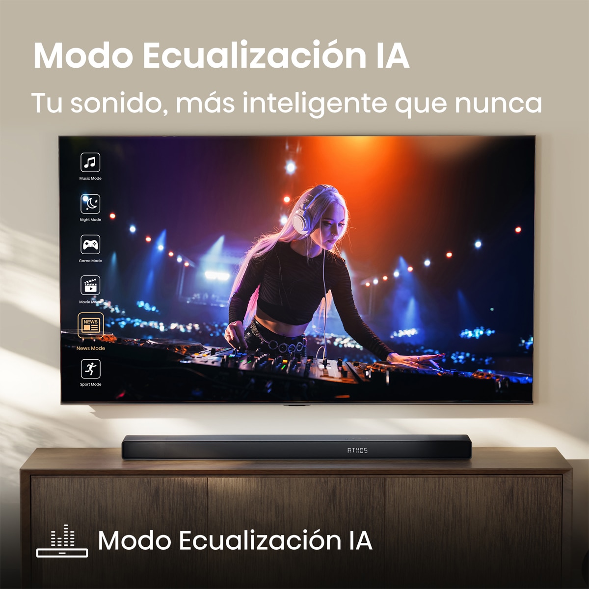 Barra de sonido Hisense AX3120Q, 3.1.2, 440W con subwoofer Negro-10