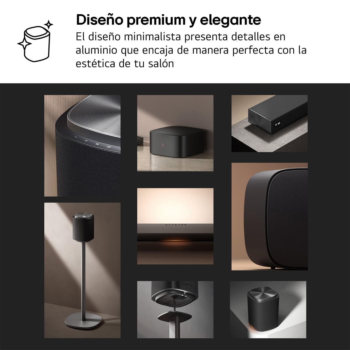 Barra de Sonido LG Sound Suite H7, 9.1.6 canales, Dolby Atmos FlexConnect, IA, Alpha-11 Negro-9