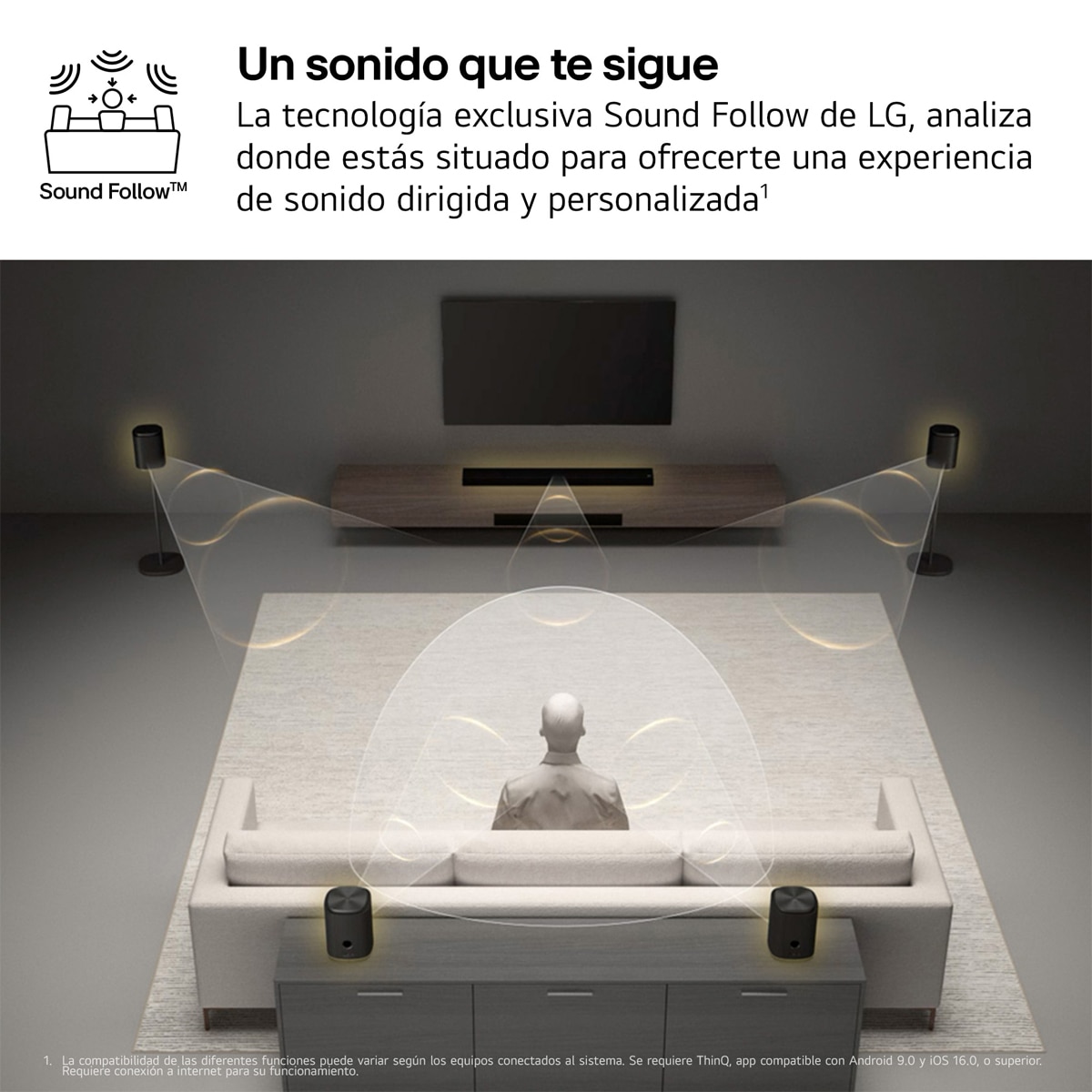 Altavoz inalámbrico LG Sound Suite M7, WiFi, 2.1.1 canales, Dolby Atmos FlexConnect Negro-7