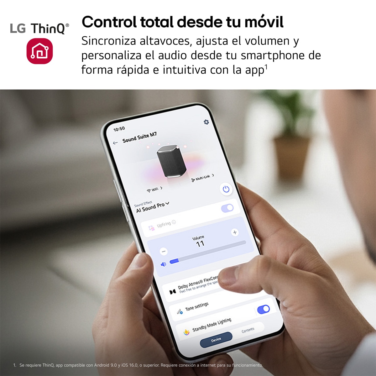 Altavoz inalámbrico LG Sound Suite M7, WiFi, 2.1.1 canales, Dolby Atmos FlexConnect Negro-12