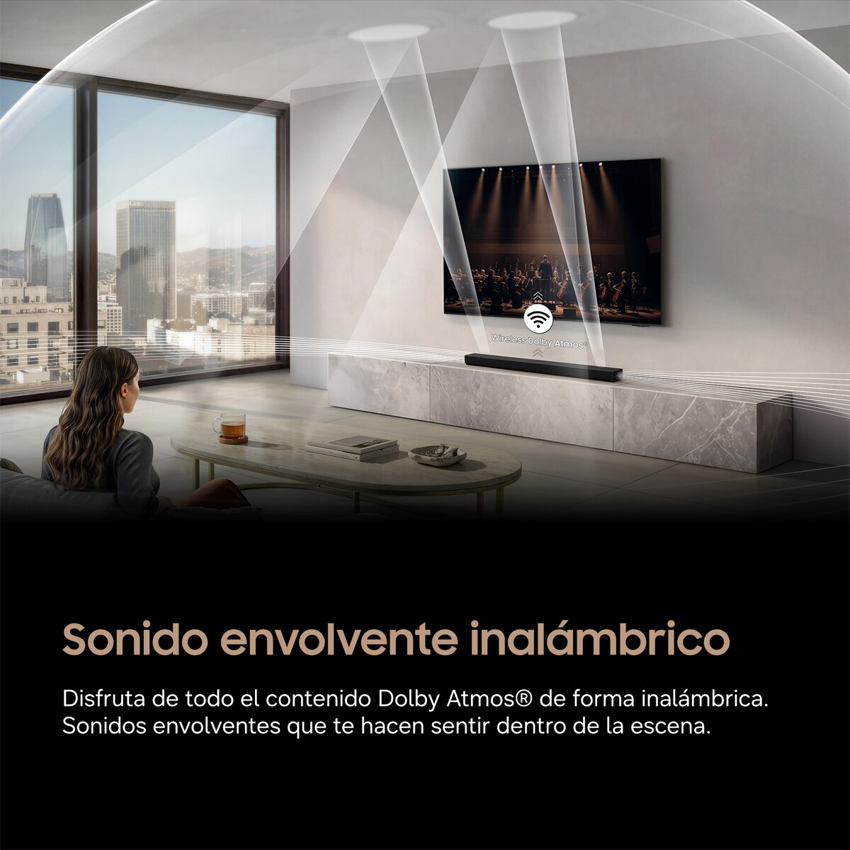 Barra de Sonido Samsung 2026 HW-QS90H Inalámbrico Dolby Atmos con Wi-Fi. 7.1.2 canales con 13 altavoces Negro-3
