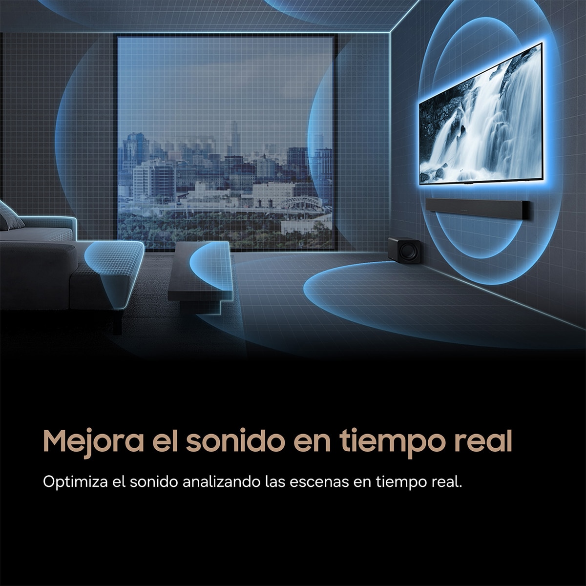 Barra de Sonido Samsung 2026 HW-Q600H Inalámbrico Dolby Atmos con Wi-Fi. 3.1.2 canales con 9 altavoces. Subwoofer inalámbrico Negro Titanio-6