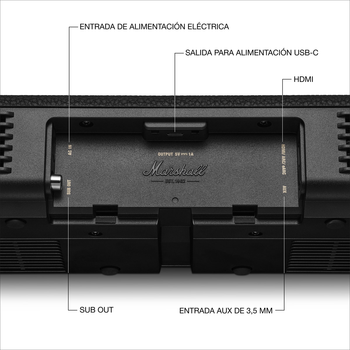 Barra de Sonido Marshall Heston 60 Negro-8