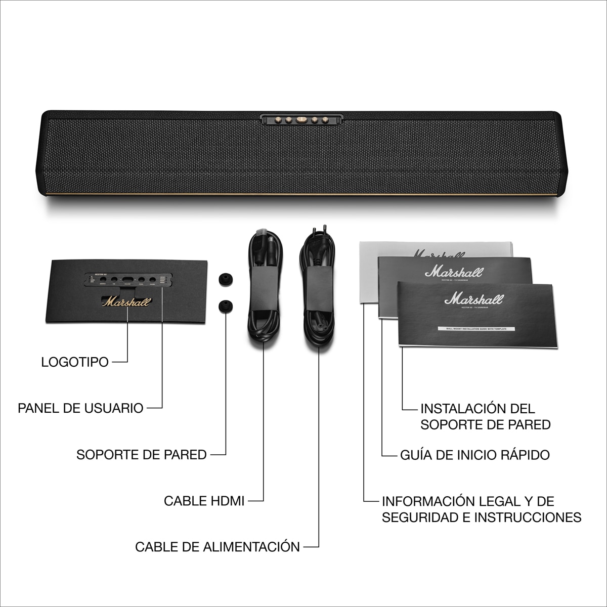 Barra de Sonido Marshall Heston 60 Negro-11