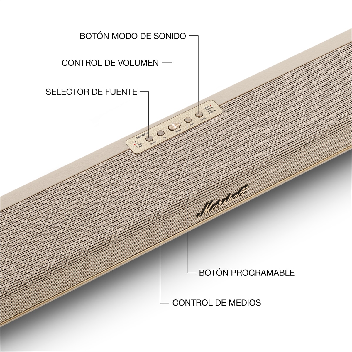 Barra de Sonido Marshall Heston 60 - Crema Crema-2