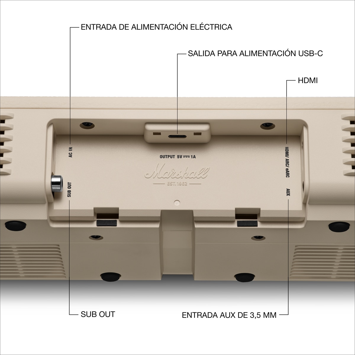Barra de Sonido Marshall Heston 60 - Crema Crema-3