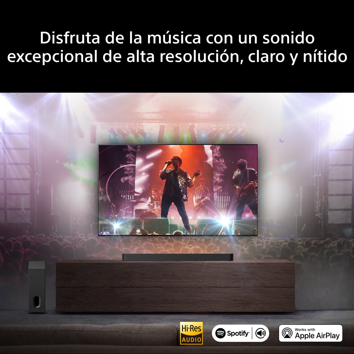 Barra de sonido Sony BRAVIA Theatre Bar 7 5.1.2, Subwoofer inalámbrico, Sonido envolvente, Dolby Atmos, DTS X, inalámbrico EARC, ARC, WiFi Negro-7