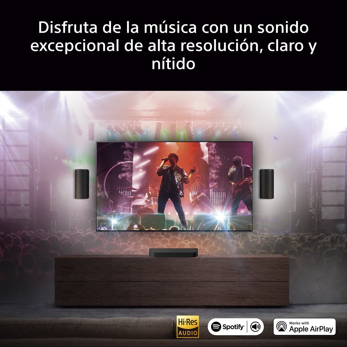 Sony BRAVIA Theatre Trio, sistema de tres elementos, sonido envolvente Dolby Atmos/DTS:X, 360 Spatial Sound Mapping, Voice Zoom, Bluetooth, HT-A8 Negro-6