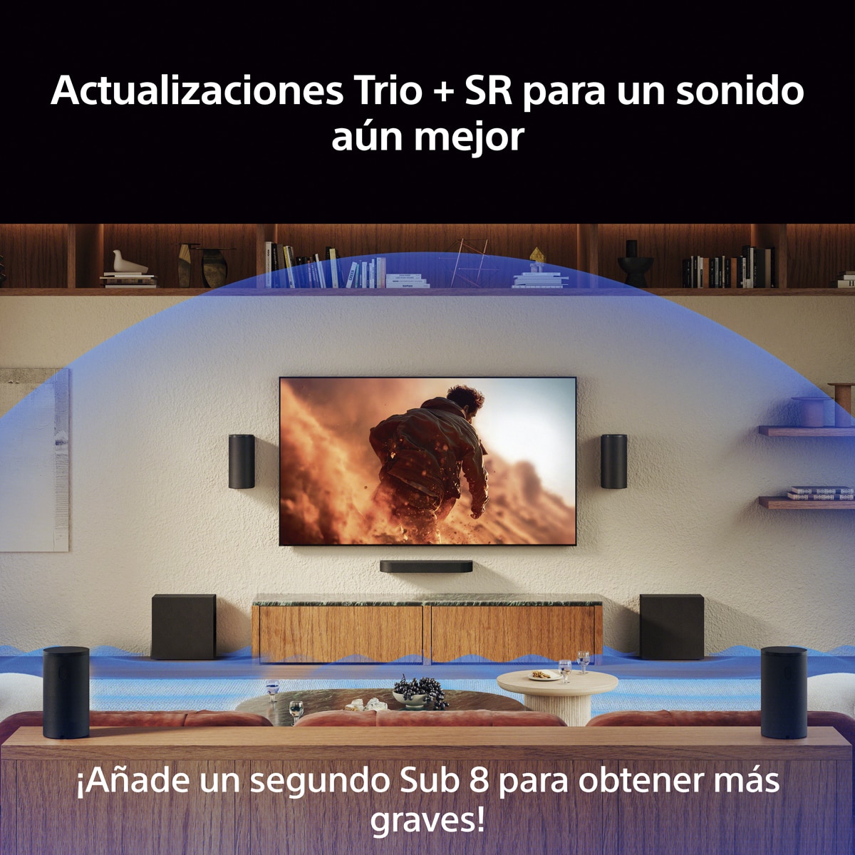 Sony BRAVIA Theatre Trio+, sistema de sonido envolvente Dolby Atmos con subwoofer y traseros, DTS:X, 360 Spatial Sound Mapping, Bluetooth, HP-AP8 Negro-11