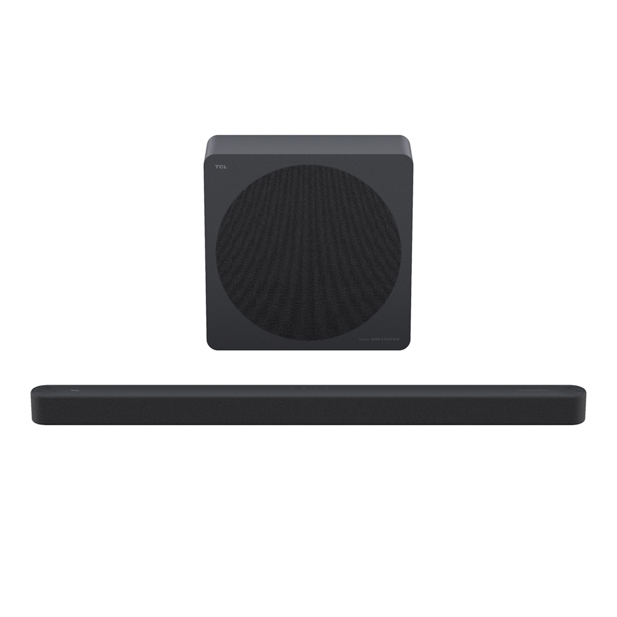 Imagen 1 de Barra de sonido TCL A65K 3.1.2 canales, 460W, audio by BANG & OLUFSEN, Dolby atmos, DTS-X. Tutti Choral, Subwoofer inalámbrico - Titanio Titanio