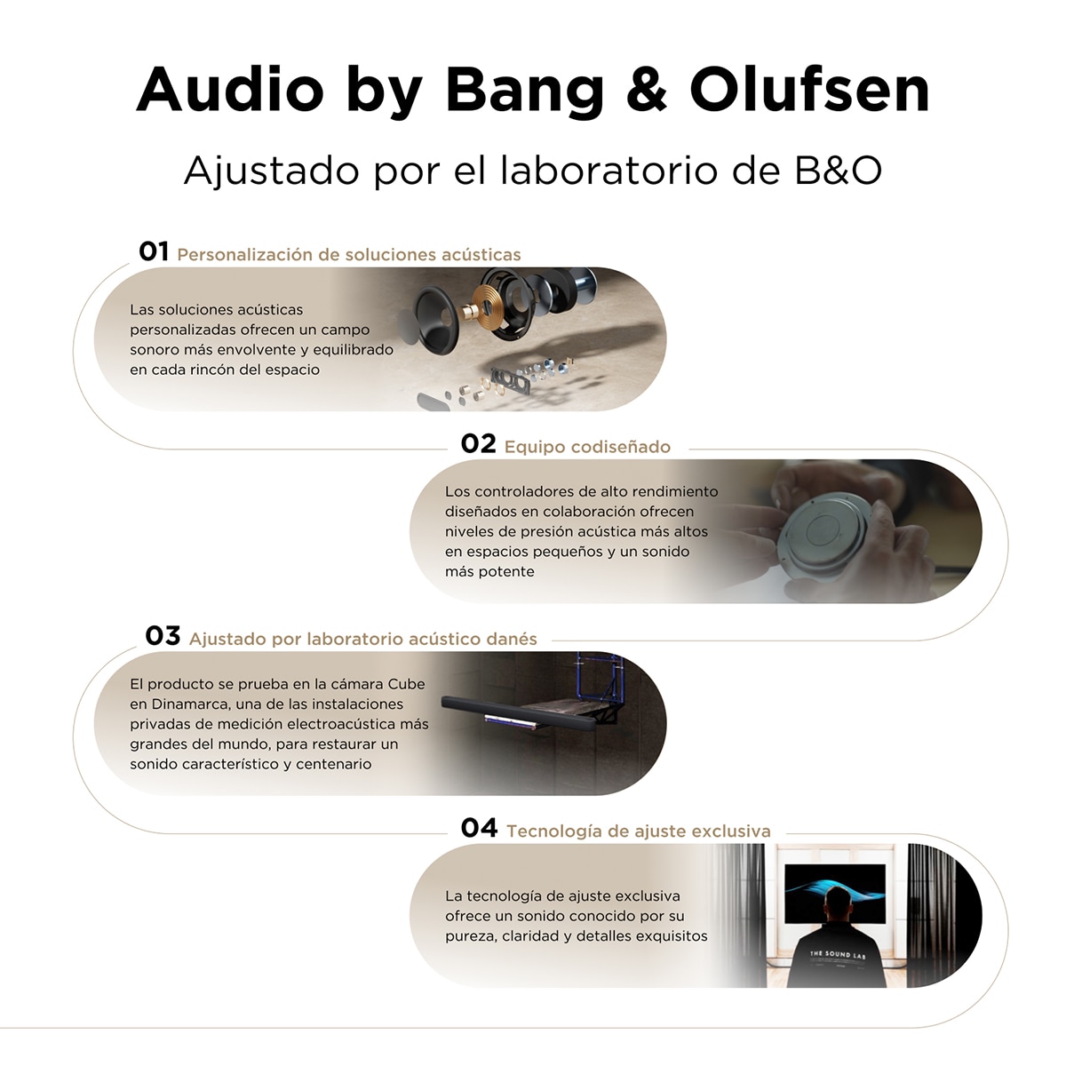Imagen 4 de Barra de sonido TCL A65K 3.1.2 canales, 460W, audio by BANG & OLUFSEN, Dolby atmos, DTS-X. Tutti Choral, Subwoofer inalámbrico - Titanio Titanio