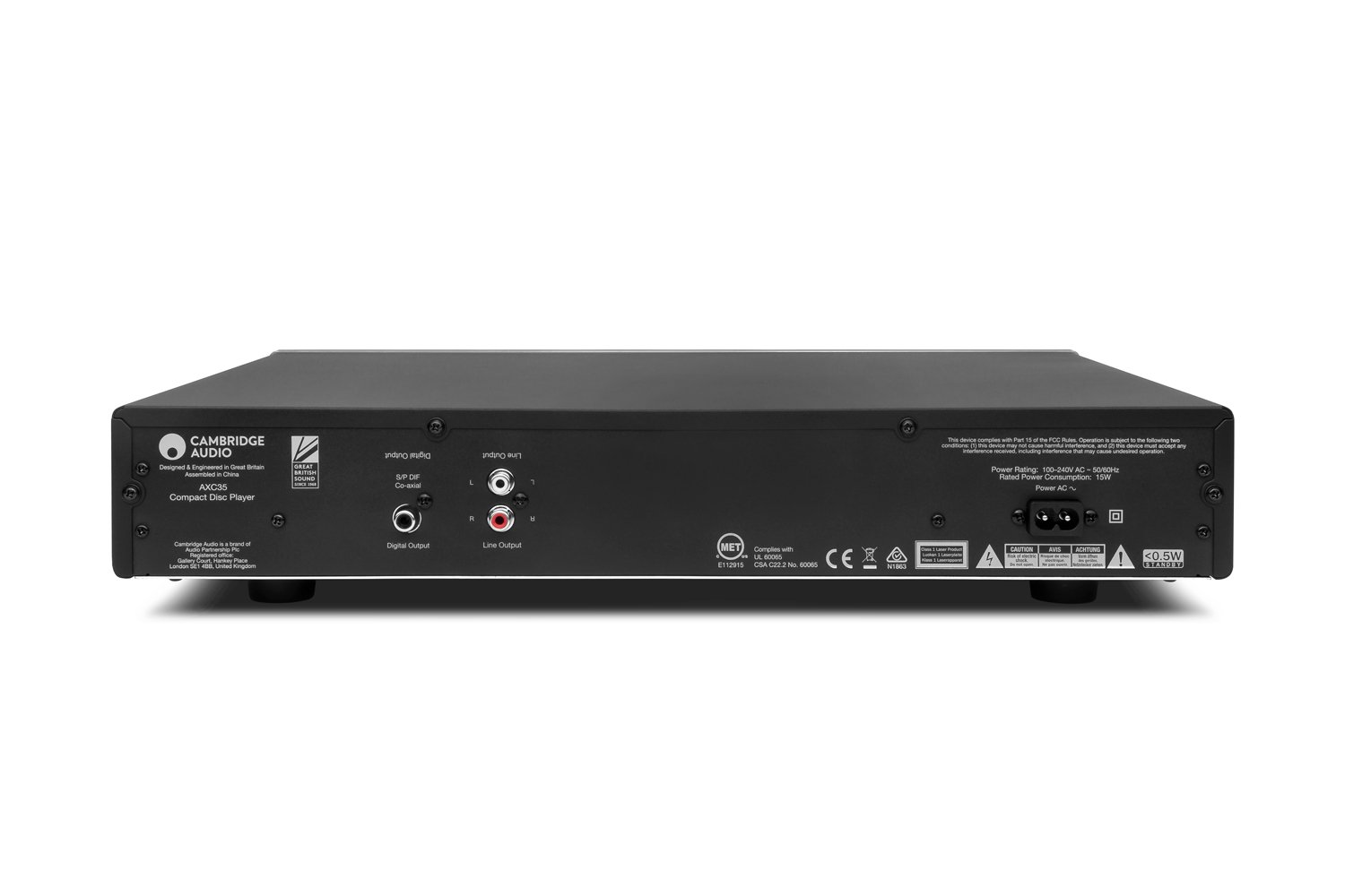 Reproductor de CD Cambridge Audio AXC35 - Gris Lunar Gris Lunar-3