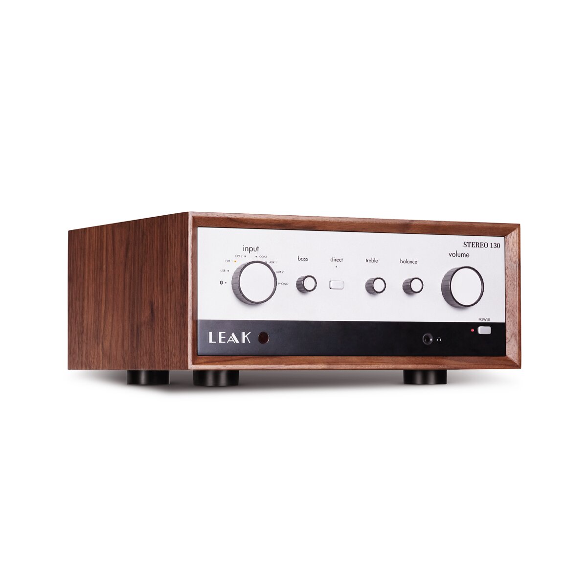 Amplificador Leak Stereo 130 integrado de estado sólido Nogal-3