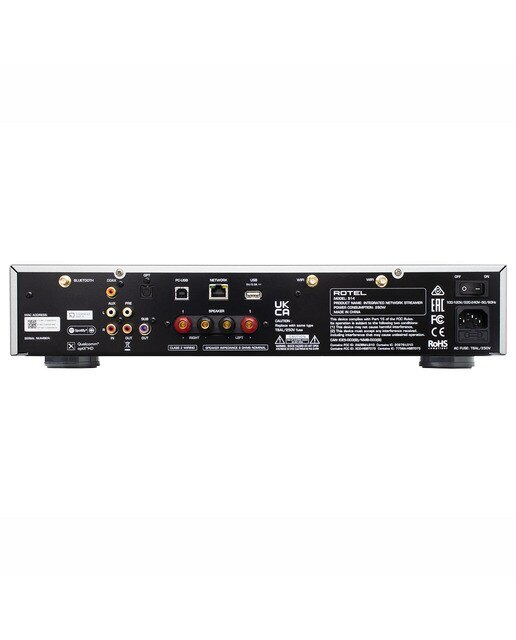 Amplificador integrado estéreo con conectividad a Redes Rotel S14 negro Negro-2
