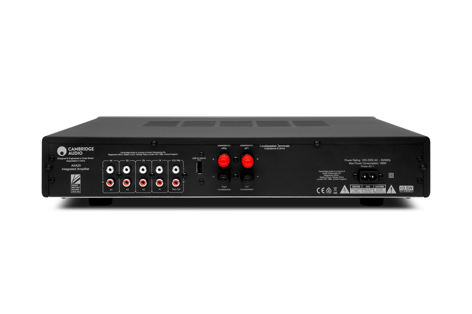 Amplificador estéreo integrado Cambridge Audio AXA25 Gris Lunar-2