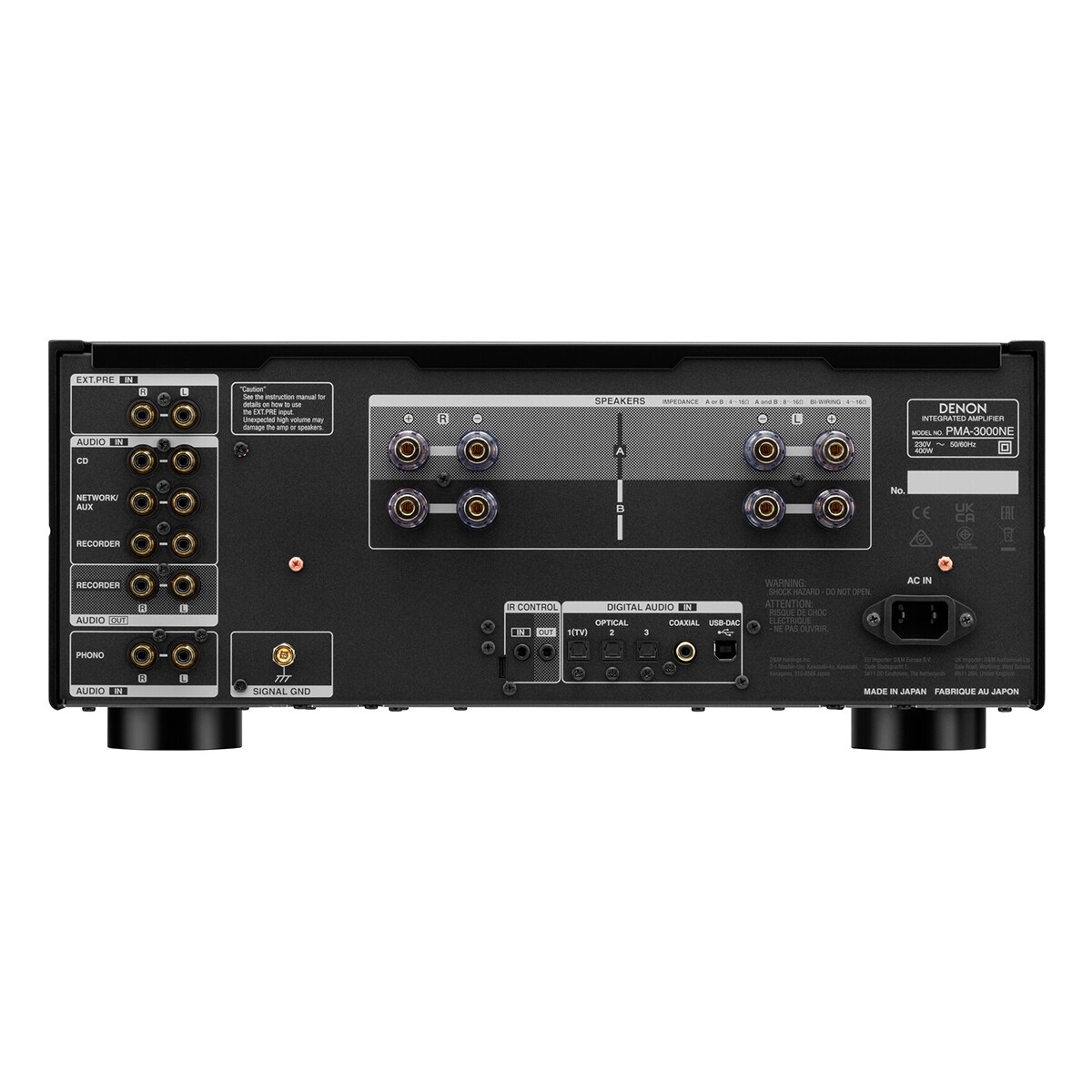 Amplificador integrado estéreo Denon PMA-3000NE, 2.0, con etapa de fono MM/MC Negro-6