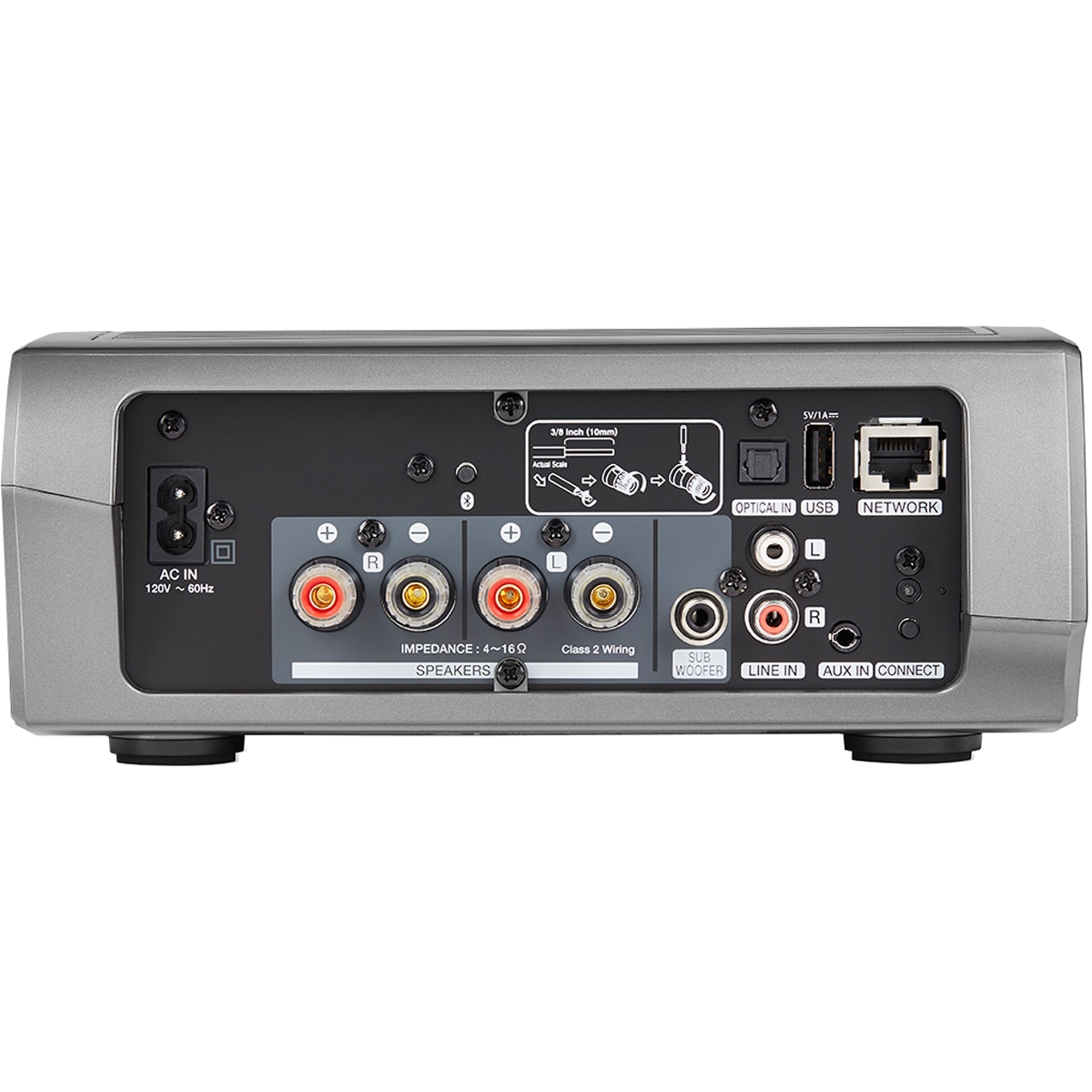 Amplificador Denon HEOS Amp HS2 Multiroom, Wi-Fi y Bluetooth Gris oscuro-3