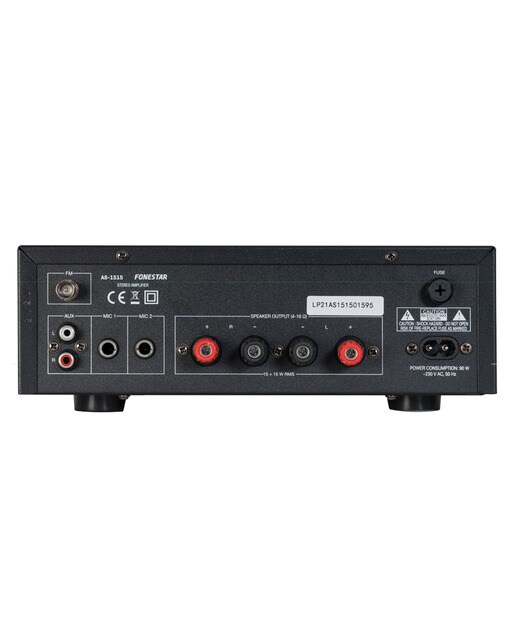 Amplificador estéreo Fonestar Bluetooth/USB/FM Negro-2