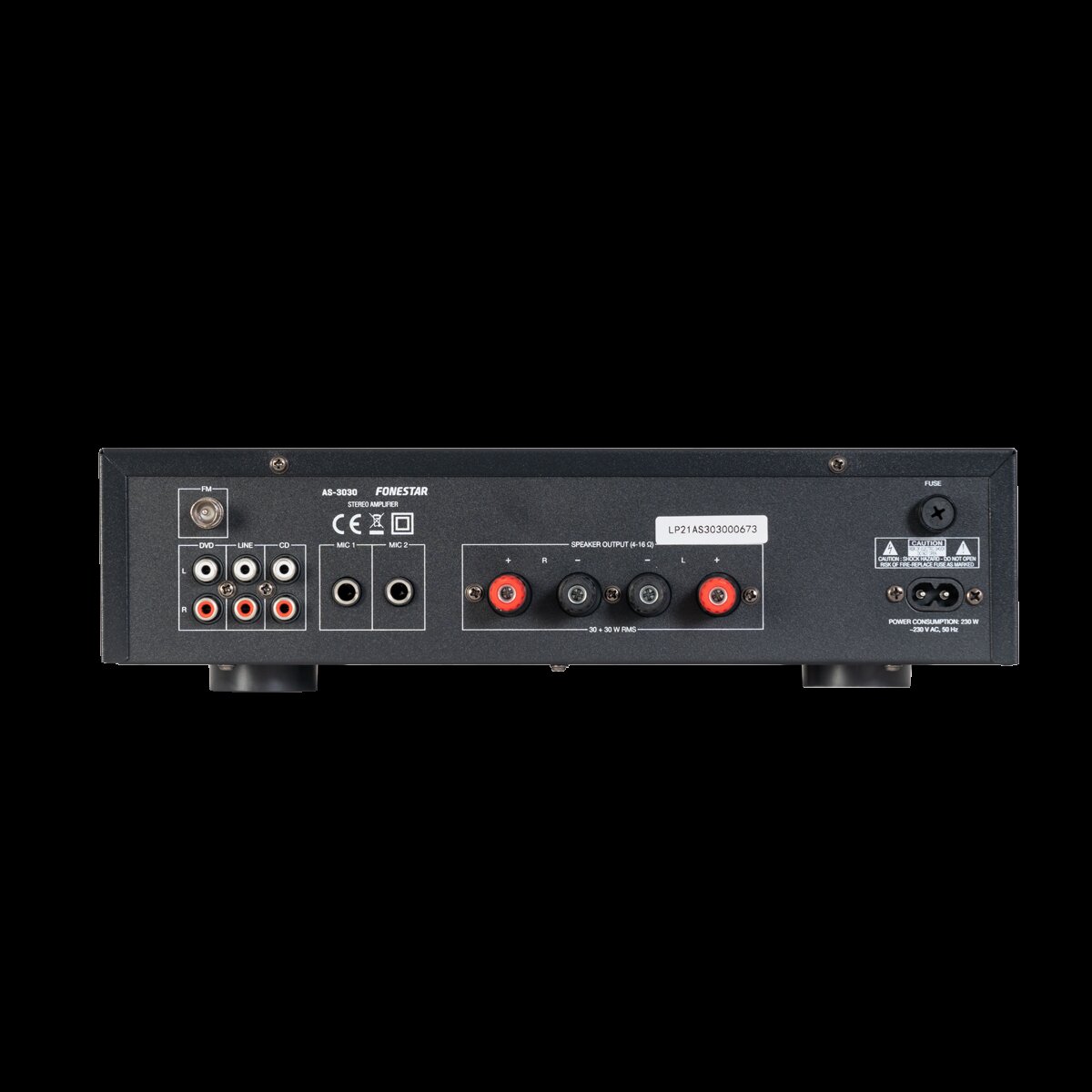 Amplificador Stereo Bluetooth, USB, FM Preto-3