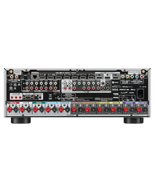 Amplificador AV Denon AVC-X4800H, 9.4, 8K y audio 3D - Plata Plata-4