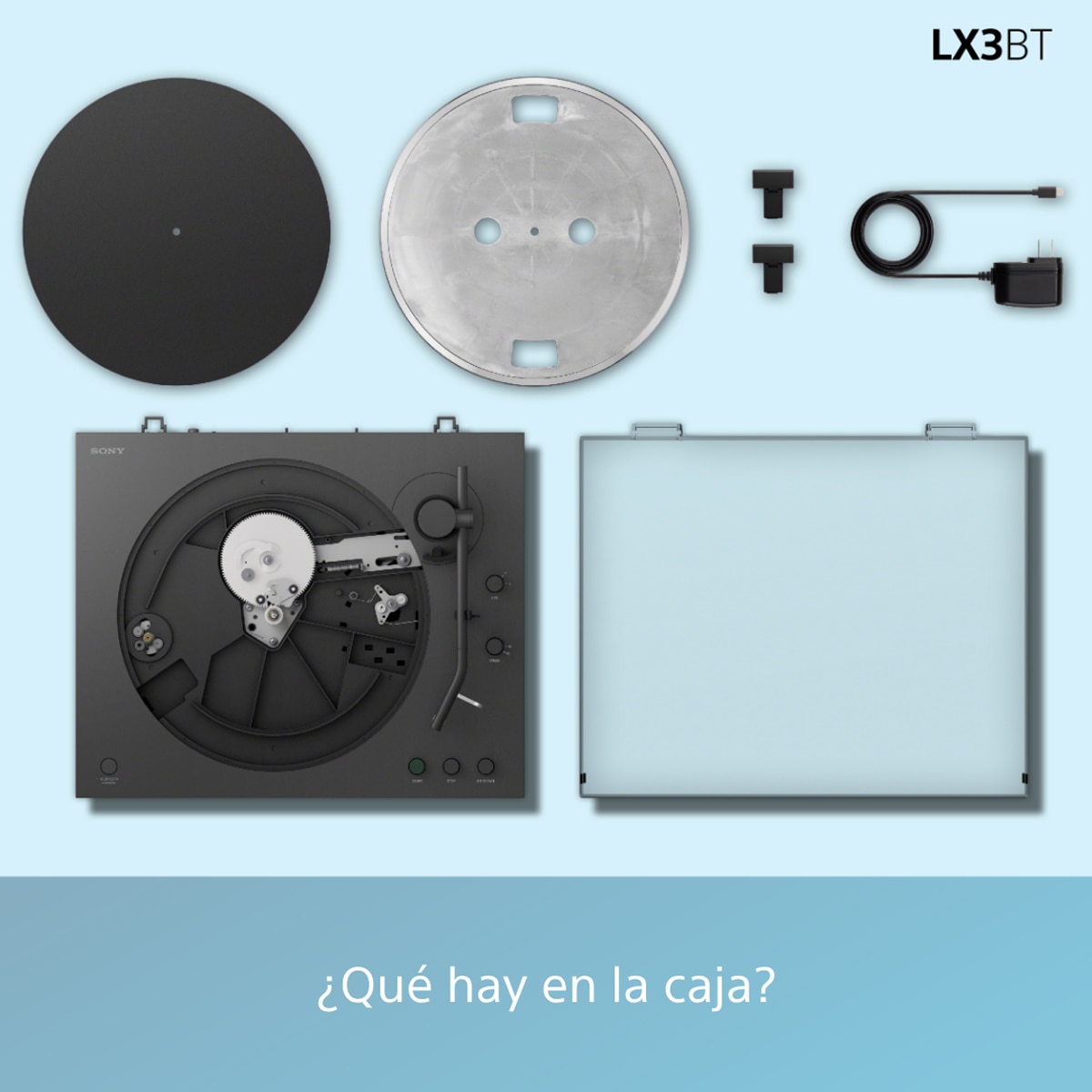 Tocadiscos Sony PS-LX3BT, Bluetooth con compatibilidad Qualcomm aptX, automático, preamplificador incorporado y diseño minimalista Negro-11