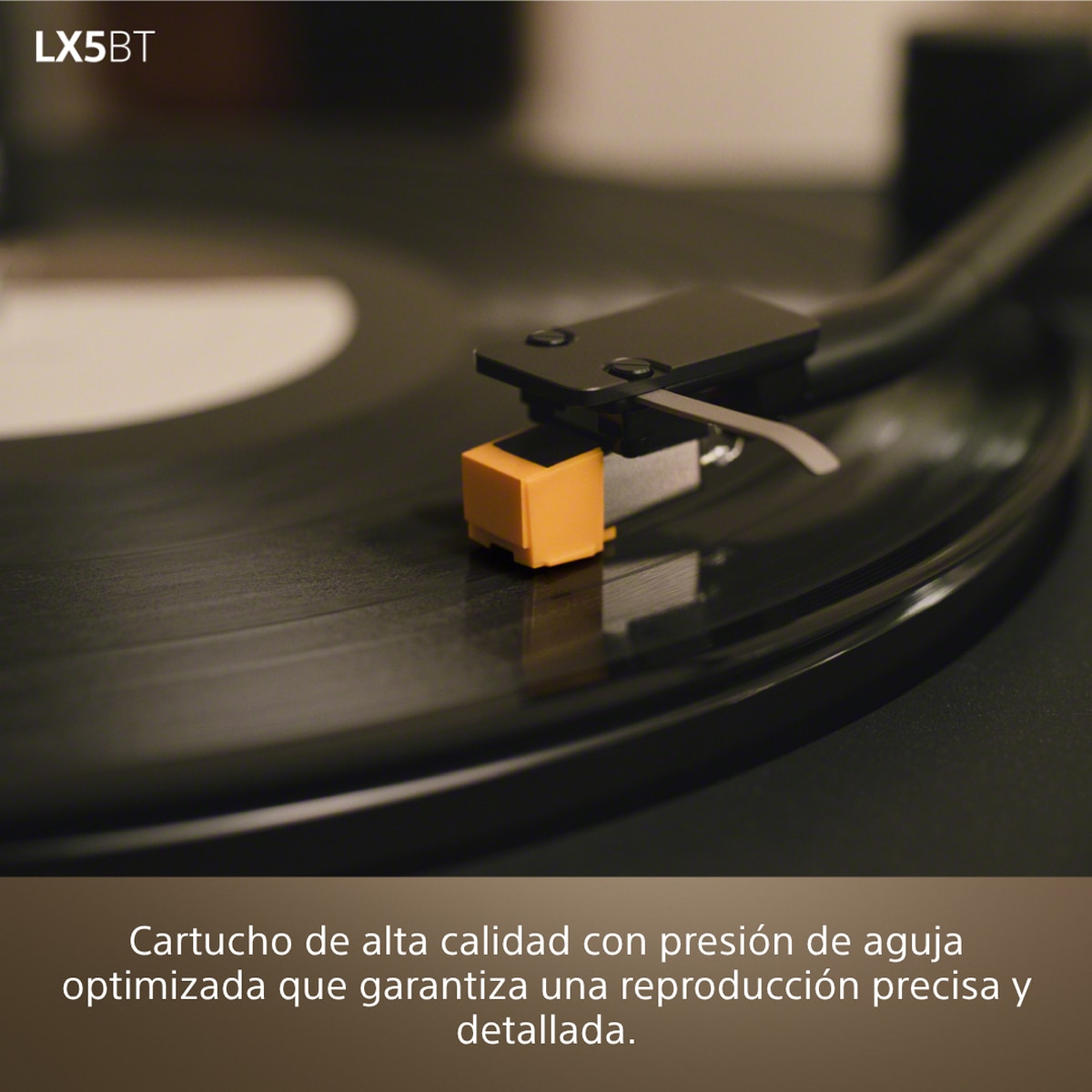 Tocadiscos Sony PS-LX5BT, Bluetooth con compatibilidad Qualcomm aptX, automático, calidad sonido premium (cartucho MM y presión aguja de 2,0±0,5 g) Negro-4