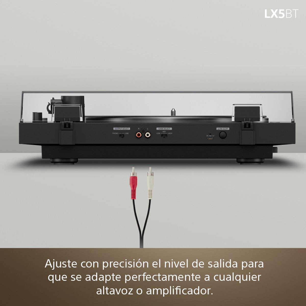 Tocadiscos Sony PS-LX5BT, Bluetooth con compatibilidad Qualcomm aptX, automático, calidad sonido premium (cartucho MM y presión aguja de 2,0±0,5 g) Negro-8