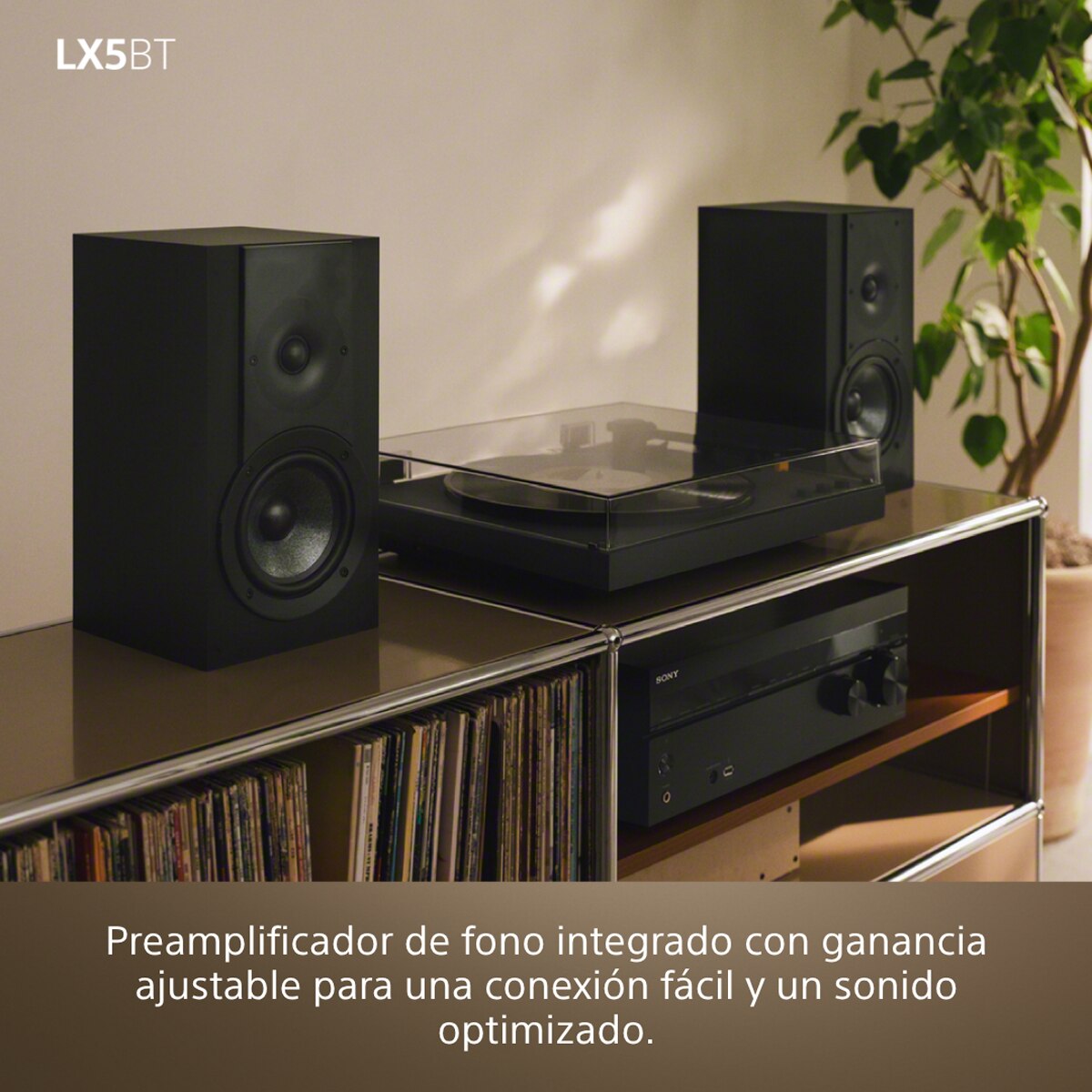 Tocadiscos Sony PS-LX5BT, Bluetooth con compatibilidad Qualcomm aptX, automático, calidad sonido premium (cartucho MM y presión aguja de 2,0±0,5 g) Negro-11