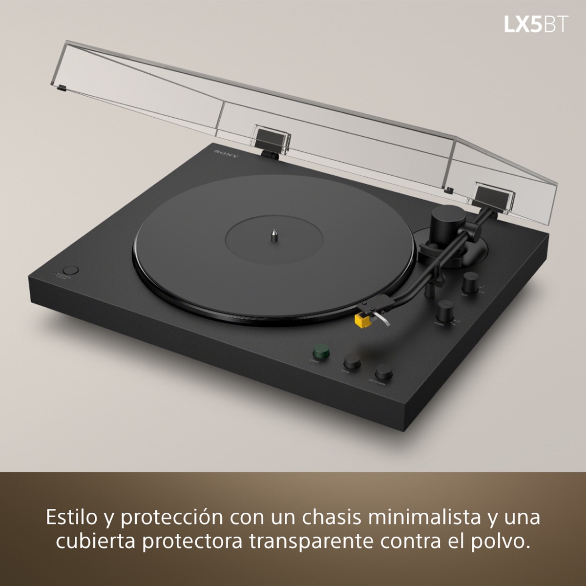 Tocadiscos Sony PS-LX5BT, Bluetooth con compatibilidad Qualcomm aptX, automático, calidad sonido premium (cartucho MM y presión aguja de 2,0±0,5 g) Negro-12