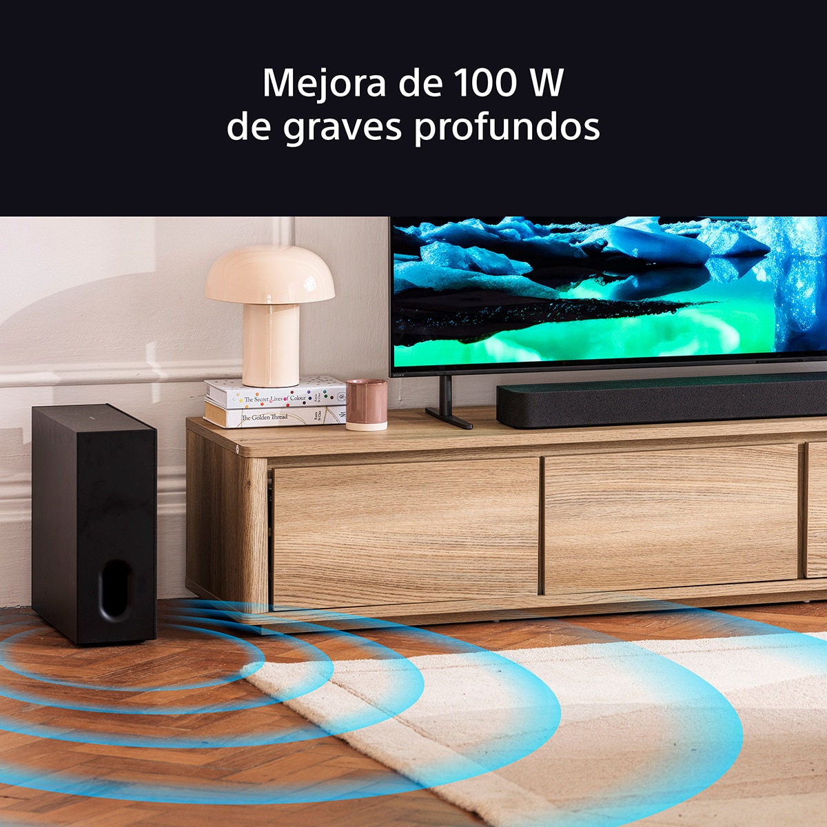 Subwoofer inalámbrico Sony BRAVIA Theatre Sub 7, 100W, graves profundos y sonido mejorado. Diseño compacto, combinable con barras y altavoces. Negro-2