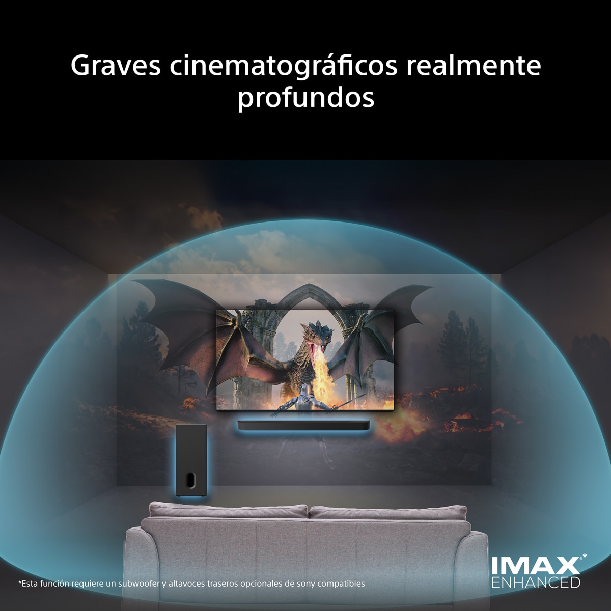 Subwoofer inalámbrico Sony BRAVIA Theatre Sub 8: Sonido envolvente, Dolby Atmos, DTS X. 300W de potencia Negro-3