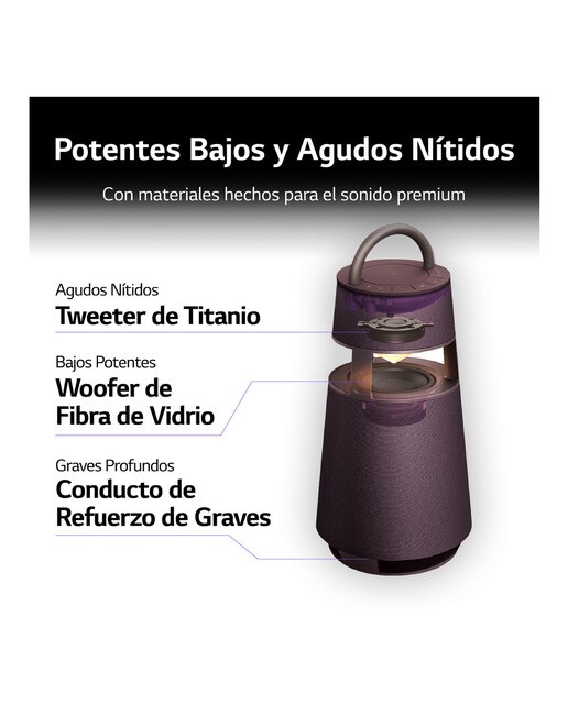 Altavoz portátil LG XBOOM 360 RP4 Burdeos Burdeos-3