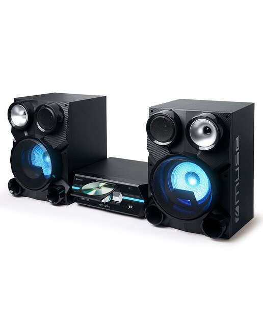 Microcadena Muse M-80 DJ, con CD, radio FM y Bluetooth - Negro Negro-1