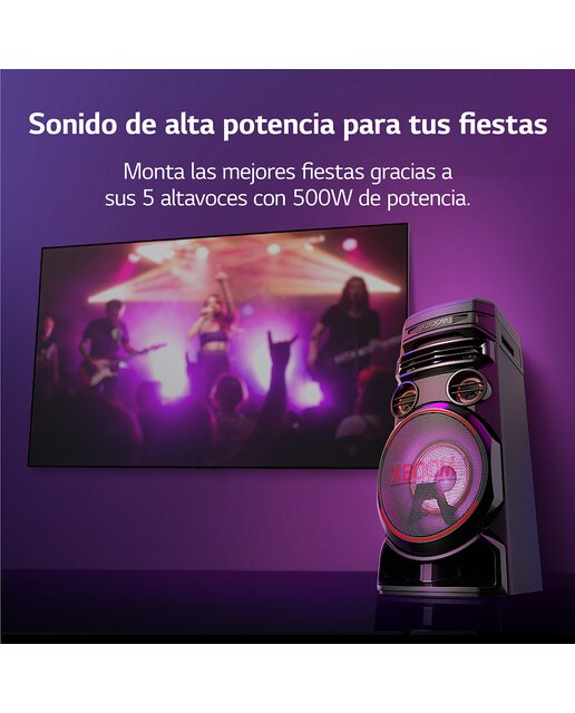 Altavoz LG 2023 XBOOM RNC7 500W Karaoke DAB+ Bluetooth Negro-3