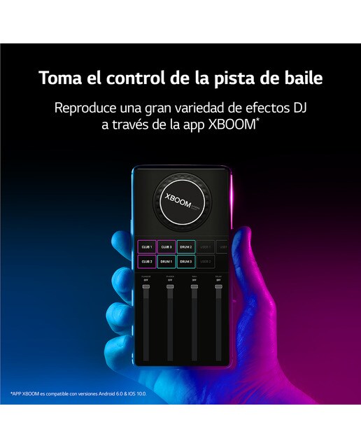Altavoz LG 2023 XBOOM RNC7 500W Karaoke DAB+ Bluetooth Negro-8
