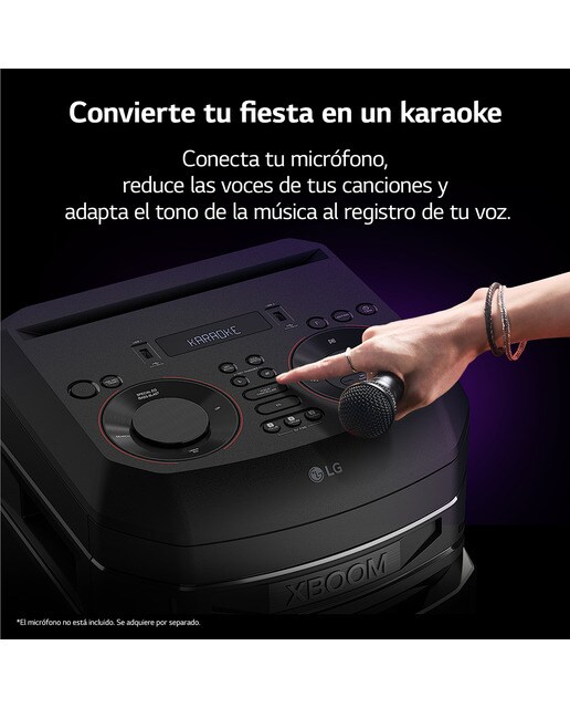 Altavoz LG 2023 XBOOM RNC7 500W Karaoke DAB+ Bluetooth Negro-9