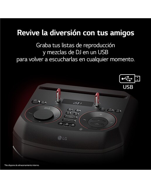 Altavoz LG 2023 XBOOM RNC7 500W Karaoke DAB+ Bluetooth Negro-10