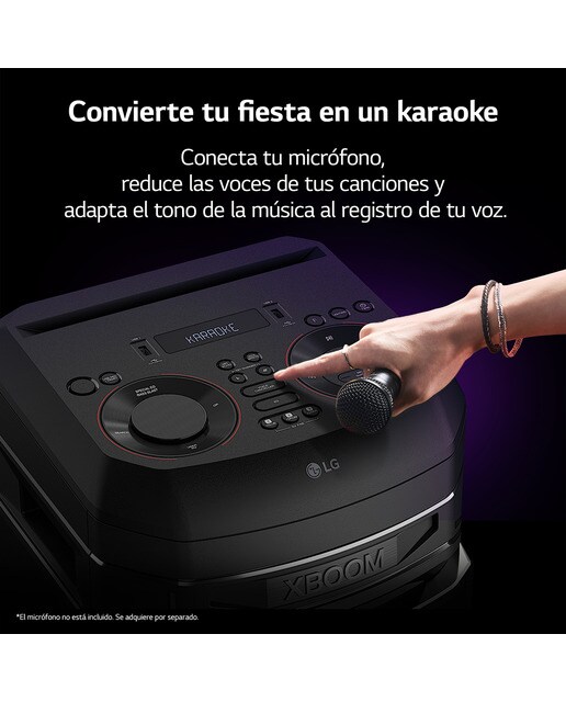 Altavoz LG 2023 XBOOM RNC5 300W Karaoke DAB+ Bluetooth Negro-9