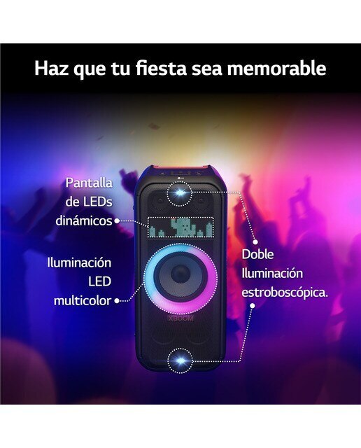 Altavoz portátil LG 2023 XBOOM XL7S 250W Bluetooth - Negro Negro-4