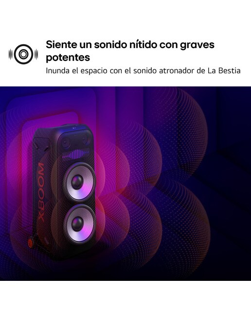 Altavoz alta potencia LG XBOOM XL9T 1000W, Bluetooth TV Surround - Negro Negro-8