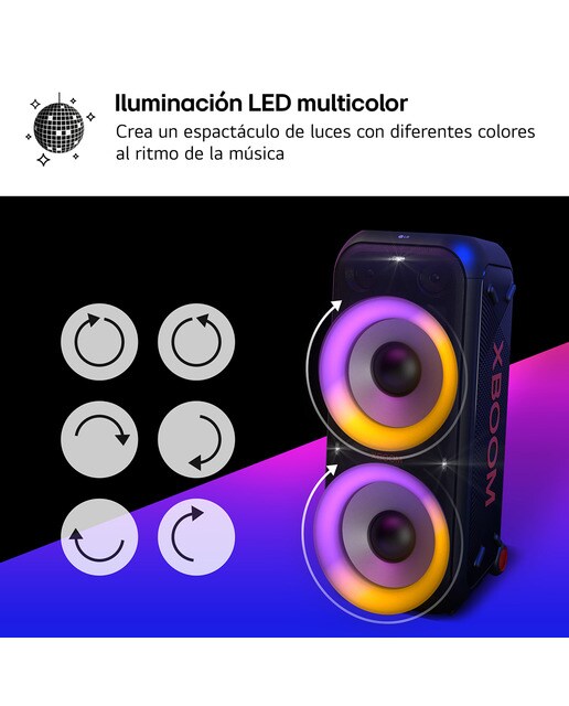 Altavoz alta potencia LG XBOOM XL9T 1000W, Bluetooth TV Surround - Negro Negro-13