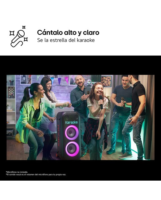 Altavoz alta potencia LG XBOOM XL9T 1000W, Bluetooth TV Surround - Negro Negro-20