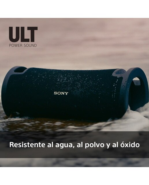 Altavoz portátil Sony ULT FIELD 7 con ULT POWER SOUND, Deep bass, 30h batería, IP67, resistente al agua, iluminación, micrófono, audio-in, negro Negro-8