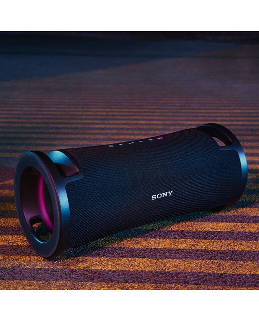 Altavoz portátil Sony ULT FIELD 7 con ULT POWER SOUND, Deep bass, 30h batería, IP67, resistente al agua, iluminación, micrófono, audio-in, negro Negro-11