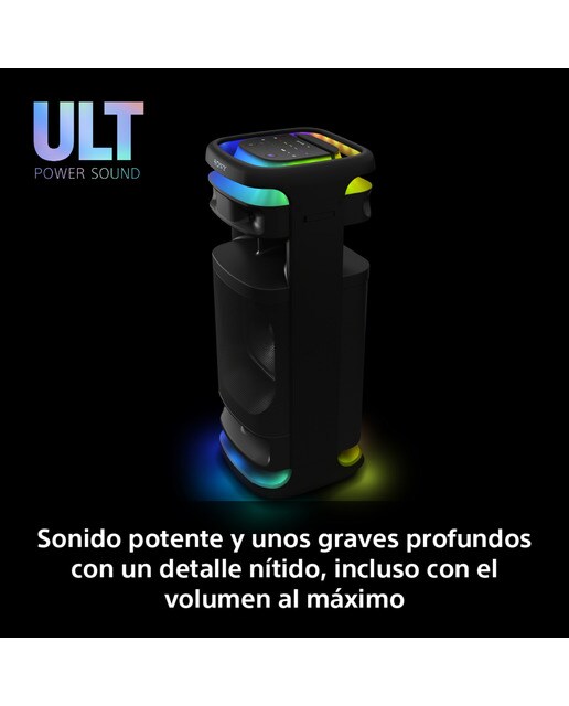 Altavoz para fiestas Sony ULT TOWER 10, ULT POWER SOUND, Deep Bass, X-Balanced, iluminación 360º, con micrófono, portátil con ruedas - negro Negro-3
